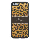 Custom name yellow glitter cheetah print