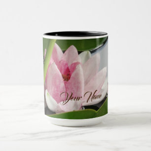 Custom Name Zen Lotus Flower  Mug