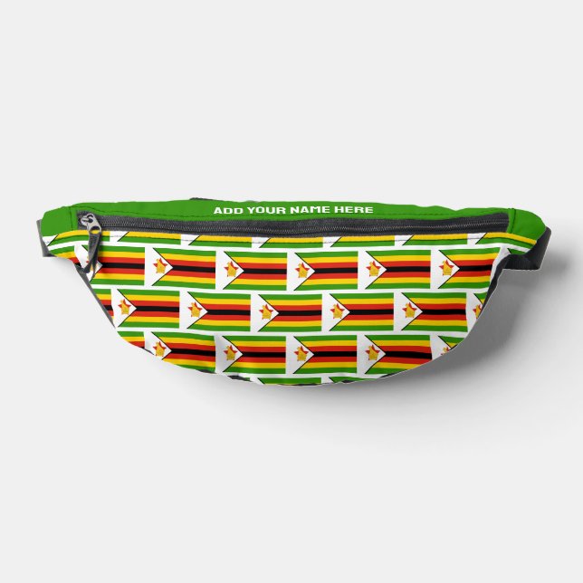 Custom Name ZIMBABWE FLAG Fanny Pack (Lay Down)