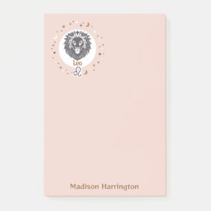 Custom Name Zodiac Sign Leo Post-it Notes