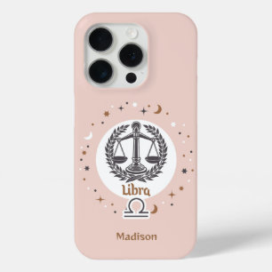 Custom Name Zodiac Sign Libra iPhone 15 Pro Case