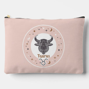 Custom Name Zodiac Sign Taurus Accessory Pouch