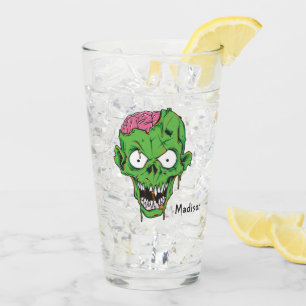 Custom name Zombie pint glass