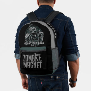 Custom Name Zombie Printed Backpack