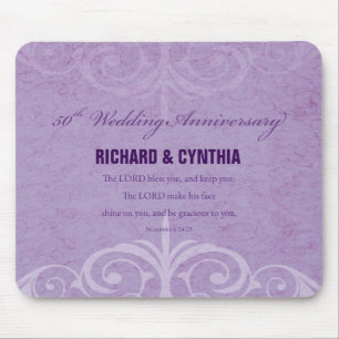 Custom Names, 50th Wedding Anniversary to Couple Mouse Pad