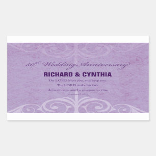 Custom Names, 50th Wedding Anniversary to Couple Sticker