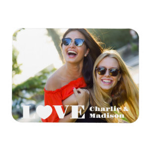 Custom Names and Photo LOVE Magnet