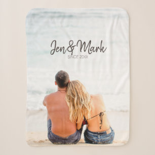 Custom Names and Year    Stolen Moments Sherpa Blanket