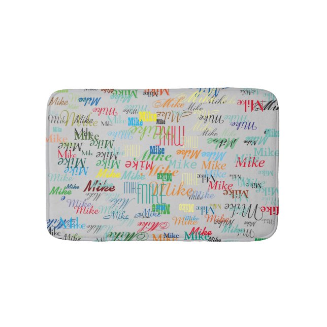 custom names colourful bath mat (Front)