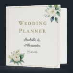 Custom Names Elegant Floral Wedding Planning Binder<br><div class="desc">This personalized botanical wedding planner binder features a soft floral design and elegant custom names, creating a sophisticated organizer for every detail of your celebration. Designed for romantic garden and classic estate-style weddings, this ring-binder format allows you to add, rearrange, and organize pages with ease, keeping vendor contracts, timelines, inspiration,...</div>