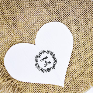Custom Names Flower Rubber Stamp
