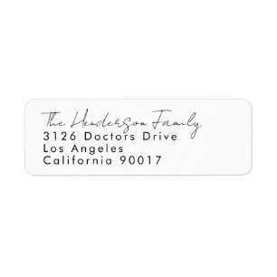 Custom Names Modern Event Return Address