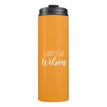 Custom names modern orange minimalist