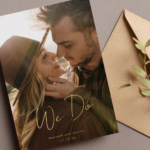 Custom Names Modern We Do Gold Photo Save The Date