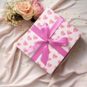 Custom Names Romantic Pink Love Design -  Wrapping Paper