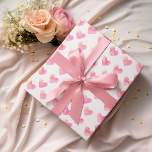Custom Names Romantic Pink Love Design - Wrapping Paper