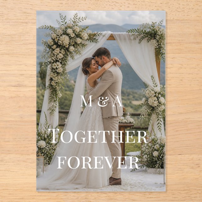 Custom Names Wedding Design Acrylic Invitations (Front)