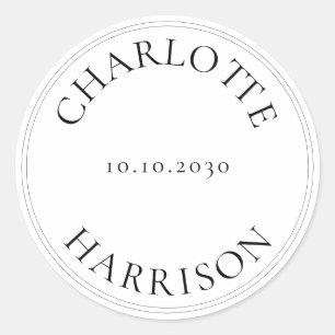 Custom names Wedding gift favour tag stickers