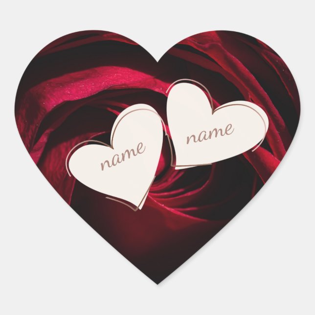 Custom Names Wedding Sticker | Personalized Weddin (Front)