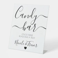 Custom Names White Calligraphy Candy Bar