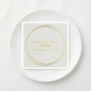 Custom names with gold effect napkin