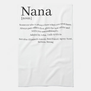 Custom Nana Grandma Granny Definition Kitchen Towel