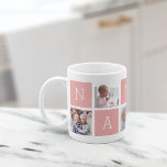 Custom Nanie Grandmother 5 Photo Collage Coffee Mug<br><div class="desc">Create a sweet keepsake for grandma with this simple design that features five of your favourite Instagram photos,  arranged in a collage layout with alternating squares in pastel blush pink,  spelling out "Nanie." Personalize with favourite photos of her grandchildren for a treasured gift for Nanie.</div>