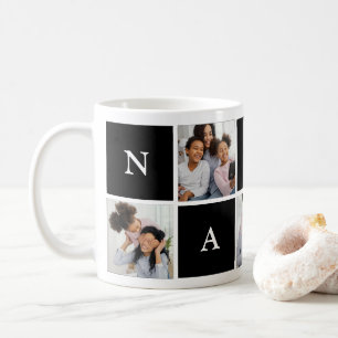 Custom Nanny Grandmother 5 Photo Collage Coffee Mug