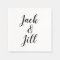 Custom napkins with names of bride and groom