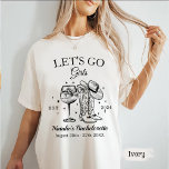 Custom Nashville Bachelorette Party Let's Go Girl T-Shirt<br><div class="desc">Custom Nashville Bachelorette Party Let's Go Girl</div>