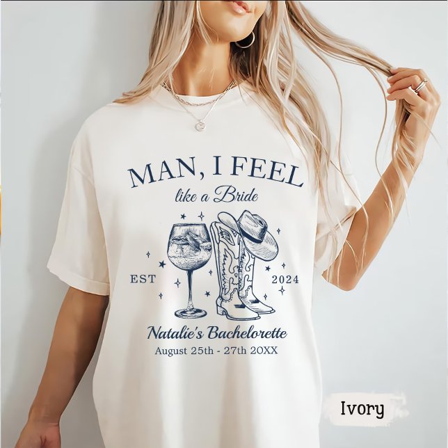 Custom Nashville Bachelorette Party Man I Feel T-Shirt (Creator Uploaded)