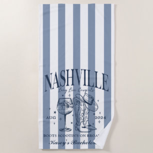 Custom Nashville Bachelorette Rodeo Beach Towel