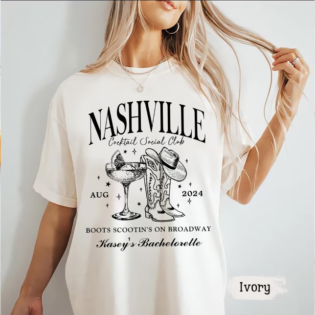 Custom Nashville Bachelorette Rodeo Cocktail T-Shirt (Creator Uploaded)