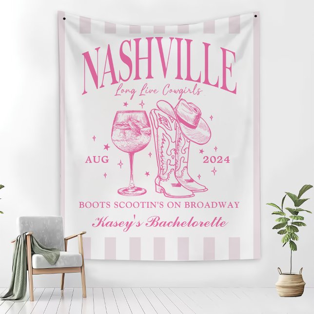 Custom Nashville Bachelorette Rodeo Cocktail Tapestry (Creator Uploaded)