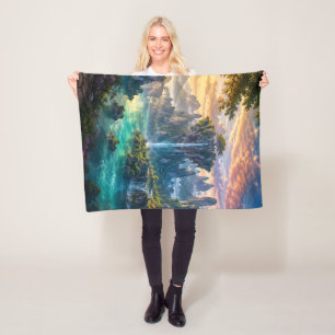 Custom Natural Image Fleece Blanket Soft Cozy Gift