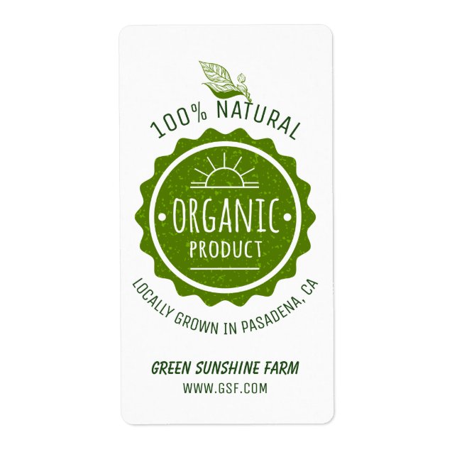 Custom Natural Organic Green Eco Product (Devant)