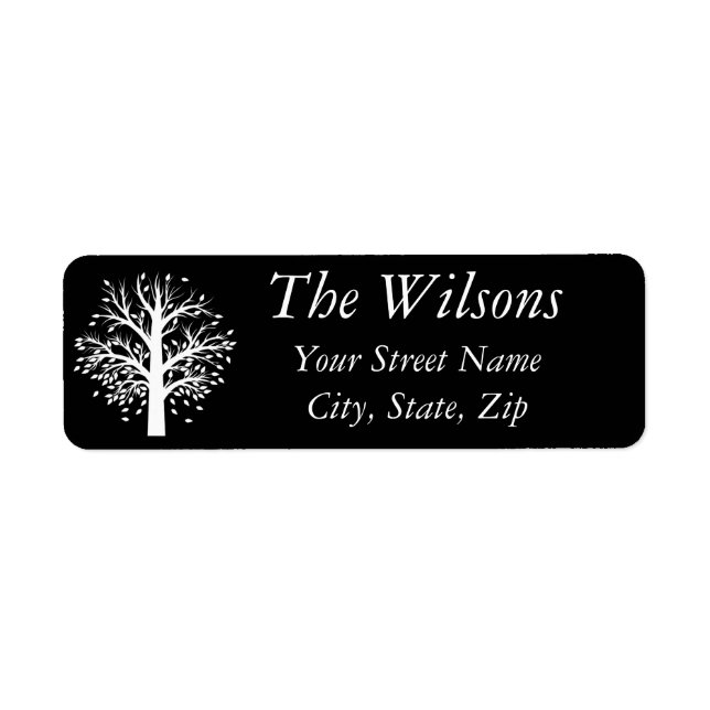 Custom Nature Return Address Labels Modern Style (Front)