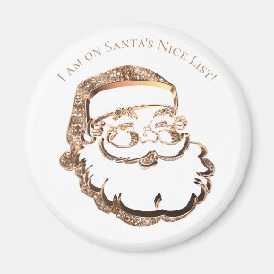 Custom Naughty or Nice List Santa Claus Funny Cute Magnet