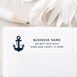 Custom Nautical Anchor Business Return Address