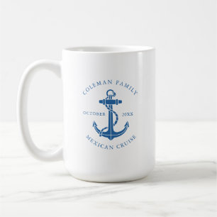 Custom Nautical Boat Anchor Family Matching Coffee Mug