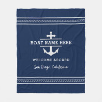 Custom Nautical Boat Name Welcome Aboard Anchor 
