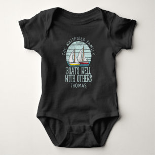 Custom Nautical Matching Family Sailing Adventure Baby Bodysuit