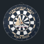 Custom Nautical Sailing Family Beach House Dartboard<br><div class="desc">Nautical theme family beach house games dartboard featuring a sailing boat, and modern typography that makes a perfect family get together games or just hanging out with friends. Perfect for bachelor parties. Check out the other matching items like tees for the rest of the family - mom, dad, brother, sister,...</div>