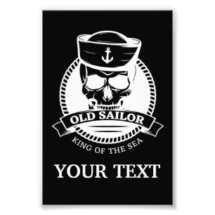 Custom Nautical Sailor Boat Name Photo Print