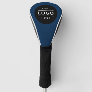 Custom Navy Blue Business Logo Branded Golf Head Cover