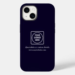 Custom Navy Blue Business Logo iphone case
