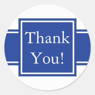 Custom Navy Blue Thank You Sticker and Favour Labe