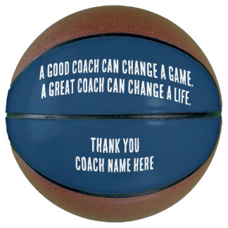 Custom Navy Blue White Thank You Coach Basketball