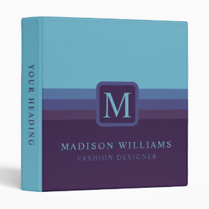 Custom Navy Midnight Blue Purple Colour Block Binder