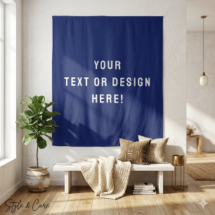 Custom Navy Tapestry Personalized Wall Decor